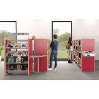 Rayonnage double face sur pieds structure bois/métal Ellipse - Manutan Expert - Image 2