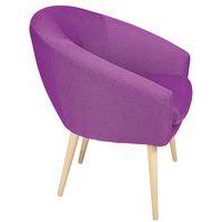 Fauteuil accueil en tissu Armand coloris Fuschia - Image 3