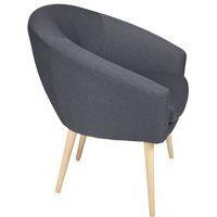 Fauteuil accueil en tissu Armand coloris Anthracite - Image 4