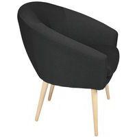 Fauteuil accueil en tissu Armand coloris Noir - Image 3