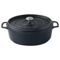 Cocotte en fonte ovale 27 cm -INVICTA- Noire - Image principale