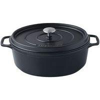 Cocotte en fonte ovale 29 cm -INVICTA- Noire - Image principale