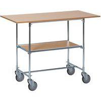 Table mobile chêne - 2 plateaux - Capacité 50 à 100 kg - Image 3