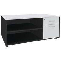 Console mobile Urbano 2 tiroirs 120x60 carbone/blanc - Image principale
