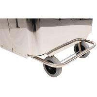 Conteneur mobile à pédale anti-feu inox brillant 70 L - Manutan - Image 3