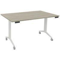 Table abattante rectangulaire Avel  pieds blancs sur roulettes - Image 5