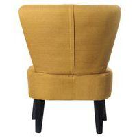 Fauteuil Marwin pied hêtre teinté noir revêtement tissu coloris Safran - Image 2