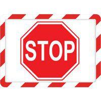 Lot de 2 cadre magneto securite magnetique A4 rouge/blanc - Image 5