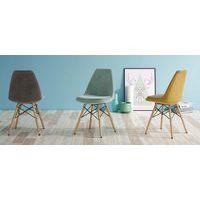 Lot de 4 chaises Lindy pieds bois naturel  Somcasa - Image 2