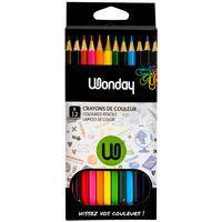 Boite 12 crayons couleurs corps hexagonal 18cm - Image principale