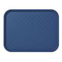 Plateau fast food en polypropylène 35x27 cm bleu - Image principale