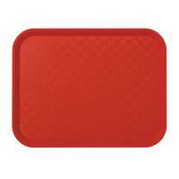 Plateau fast food en polypropylène 35x27 cm rouge - Image principale