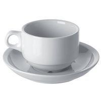 Tasse et soucoupe déjeuner en porcelaine ø9,5 cm 25cl blanc - Image principale
