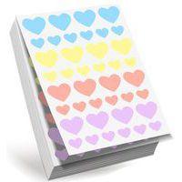 Recharge 2400 gommettes coeur 12/20mm multicolores pastel - Image principale