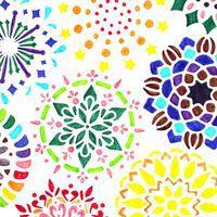 Lot 8 pochoirs plastique mandalas 14cm - Image 4