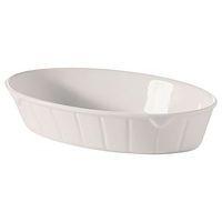 Plat sabot ovale en porcelaine 43cl blanc-S'Food - Image principale