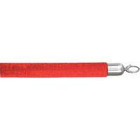 Corde velour en inox 150 cm rouge et argent - Image principale