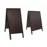 Stop trottoir en pin 89x56,5x6,5 cm noir-Woody-Securit - Image principale