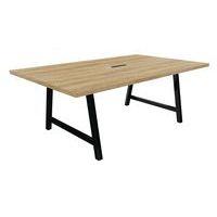 Table réunion cohésion avec bloc électrique pieds métal Buronomic - Image 2