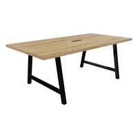 Table réunion cohésion avec bloc électrique pieds métal Buronomic - Image 4