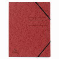 Lot de 25 Chemises à élastique sans rabats carte lustrée - A4-Rouge - Image principale