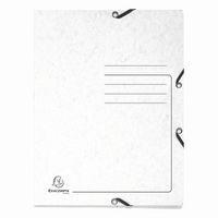 Lot de 25 Chemises à élastique 3 rabats carte lustrée - A4-Blanc - Image principale