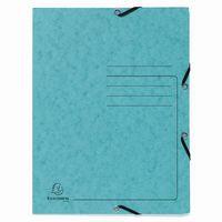 Lot de 25 Chemises à élastique 3 rabats carte lustrée - A4-Turquoise - Image principale