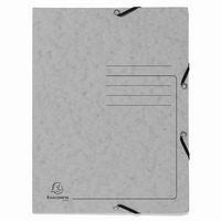 Lot de 25 Chemises à élastique 3 rabats carte lustrée - A4-Gris - Image principale