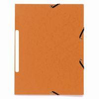 Lot de 50 Chemises à élastiques 3 rabats carte marbrée recyclée Orange - Image principale