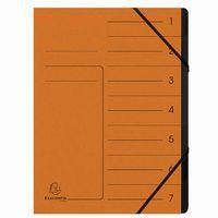 Lot de 10 Trieur agrafé avec élastiques int. noir 7 compart. A4 Orange - Image principale
