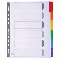 Lot de 20 Intercalaires carte blanche 160g - 6 positions - A4+-Blanc - Image principale