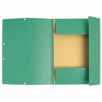 Lot de 25 Chemises à élastique 3 rabats carte lustrée - A4-Vert - Image 2