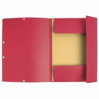 Lot de 50 Chemises à élastiques 3 rabats carte marbrée recyclée Rouge - Image 2