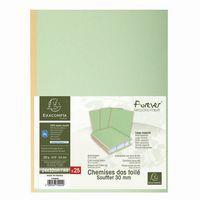 Lot de 25 Chemises dos toilé Forever® 320g/m2 - 24x32cm-Vert Pré - Image 3