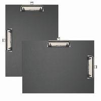 Lot de 10 Porte-bloc double clip papier enduit - Format pour A4-Noir - Image 3