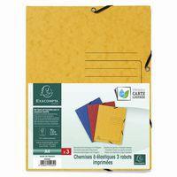 Lot 24 Chemises à élastique 3 rabats carte lustr. assorties - Image 5