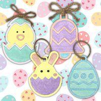 Lot de 36 suspensions de Pâques à décorer - Image 2