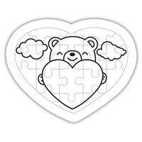 12 puzzles cœur à décorer - Image principale