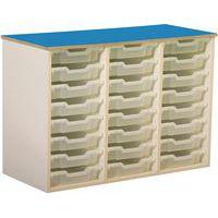 Meuble 24 bacs plastique Zébulon - Bleu azul - Image principale