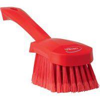Lot de 10 Brosse à main, manche court, 270 mm, Souple/fleuré, Rouge - Image principale