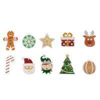 Pack décorations à pailleter SHINY CHRISTMAS - 10 pcs - Image 3