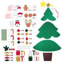 Kit DIY sapin de Noël géant feutrine avec 30 décorations - Image 3