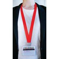 Lot de 10 Tours de cou rouges : Clip No-TwistTM - 44 cm x 2 cm - Image 2