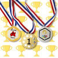 Lot de 36 médailles à décorer avec rubans - Image 2