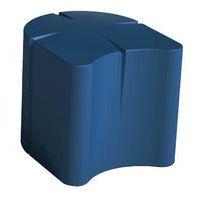 Pouf ovale Connexio - bleu cobalt - Image 4