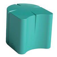 Pouf ovale Connexio - bleu turquoise - Image 4