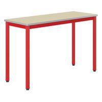 Table Carélie 130x50cm fixe strat coq oeuf chants polyurét - Mobidecor - Image 2