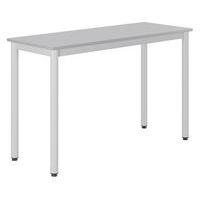 Table Carélie 130x50cm fixe méla gris chants polypropylène - Mobidecor - Image 2