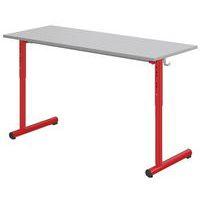 Table Tage réglable 130x50 cm T3 à T6 méla. Ch. polypro - Mobidecor - Image 2