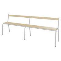 Banc hêtre massif avec dossier T4 T6 Mobidecor - Image 4